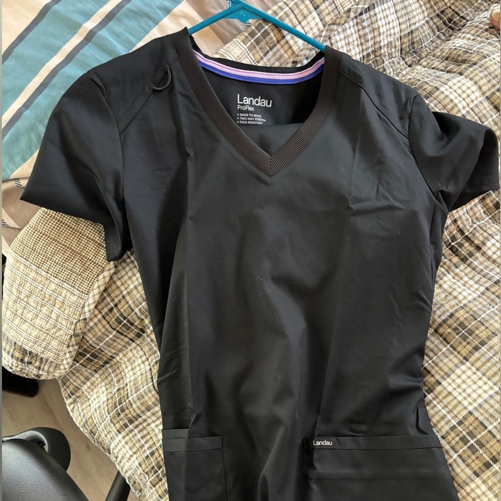 Landau Black Scrub Set- NEW